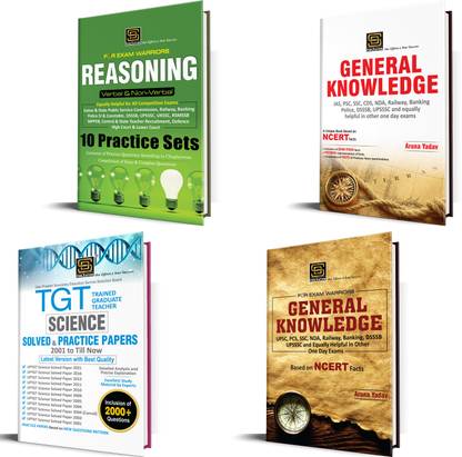 Comprehensive Competitive Exam Prep Bundle: UPSESSB TGT Science, General Knowledge, NCERT Facts, Reasoning | 4 Books Set