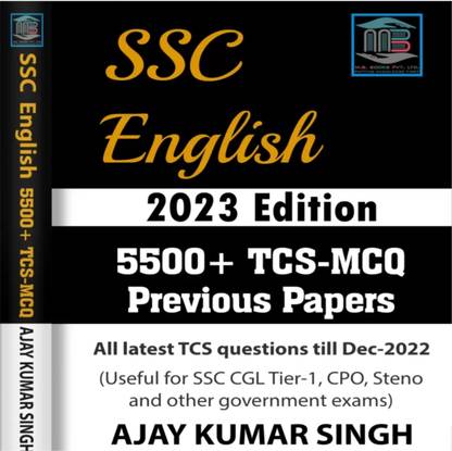 SSC English 2023 Edition 5500+ TCS- MCQ Previous Year Paper All Latest TCS Question Till December 2022