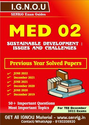 IGNOU MED 002 Previous Year Solved Question Paper Sustainable Development Issues And Challenges IGNOU Master Of Arts Med001 (WHATSAPP 8130208920)