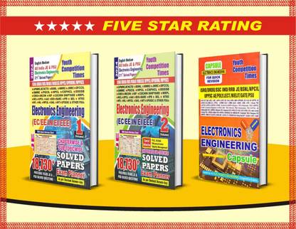 (English Medium)Book Set Of 3 All India Je & Psu Electronics Engineering Volume 1 & 2 Solved Papers With Electronics Engineering Capsule