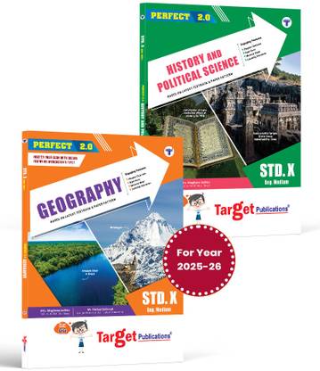 Std 10th Books | Std 10 Perfect Notes History And Geography Books | English Medium | SSC Maharashtra State Board | Includes Concept Charts, Timelines, Map & Graph Based Questions | Based On Std 10th New Syllabus | 2 Books