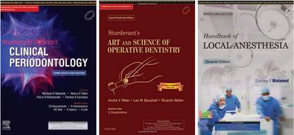Newman And Carranza's Clinical Periodontology:Third South Asia Edition & Sturdevant's Art And Science Of Operative Dentistry:Second South Asia Edition & Handbook Of Local Anesthesia,South Asia Edition (Set Of 3 Books)
