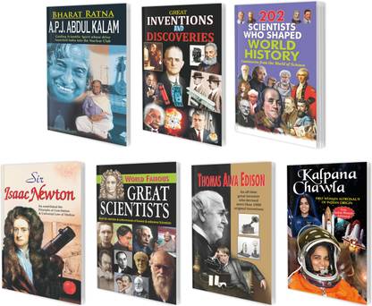 Autobiographies Of Famous Scientists Complete Combo | Set Of 7 Books | 202 Scientists Who Shaped World History, Thomas Alva Edison, Bharat Ratna A.P.J. Abdul Kalam, Great Inventions And Discoveries, Sir Isaac Newton, World Famous Great Scientists And Kalpana Chawla
