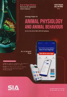 Animal Physiology And Animal Behaviour (Zoology Paper-III) B.Sc II-Year III-Sem As Per The Latest (O.U) CBCS (2019-20) Syllabus Revised & Updated 2024 Edition