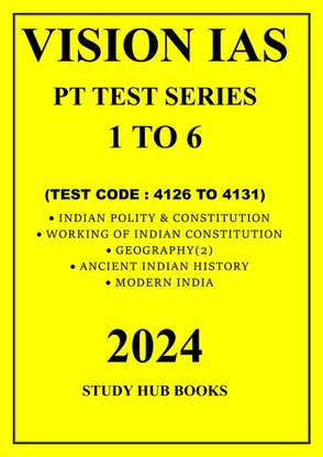 Vision PT Test Series 1 To 6 With Answers Explanation 2024 English Medium