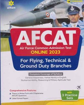 Arihant Afcat For Flying, Technical & Ground Duty Branches With 3 Practice Sets
