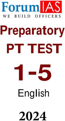 Forum IAS Preparatory 1 To 5 PT Test Series In English For Prelims 2024