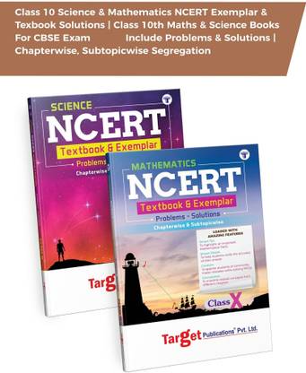 Class 10 Science Book & Class 10 Maths Book | Class 10 Science & Mathematics NCERT Exemplar & Texbook Solutions | Class 10th Maths & Science Books For CBSE Exam | Include Problems & Solutions | Chapterwise, Subtopicwise Segregation | Set Of 2 Books