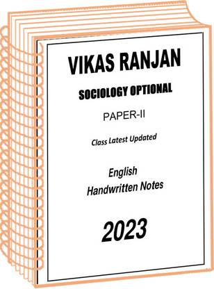 Paper 2 Sociology Optional Handwritten Notes By Vikas Ranjan For IAS Mains
