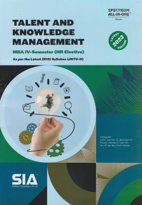 Talent And Knowledge Management (HR Elective) MBA IV-Sem As Per The Latest (R19) Syllabus JNTU-Hyderabad Latest 2023 Edition