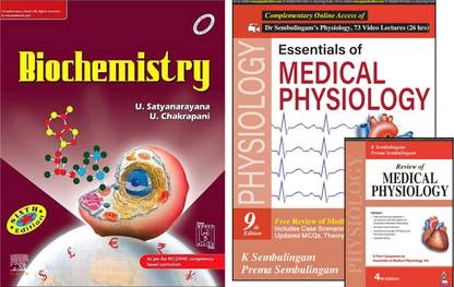 Satyanarayan Biochemistry, 6e + Essentials Of Medical Physiology (Free Review Of Medical Physiology): With Free Review Of Medical Physiology (Set Of 2 Books)