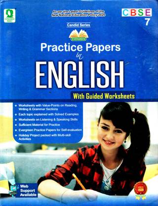 Evergreen Practice Paper In English For Class 7