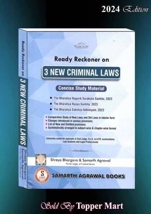 Ready Reckoner On New Criminal Laws Edition 2024