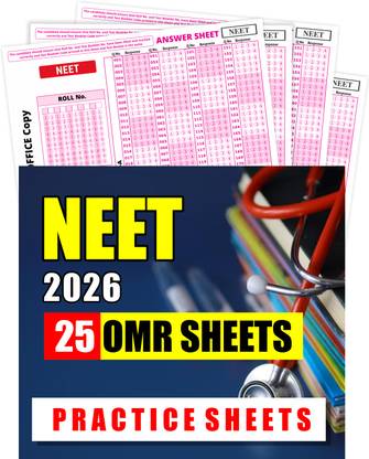 OMR Sheets For Practise NEET Exam 2026, 180 MCQ's With NTA Latest NMC Pattern, Mock Test Practice & Exam Preparation - Pack Of 25