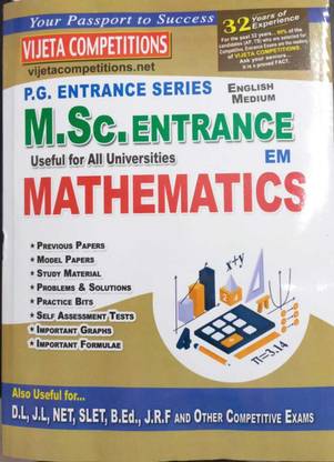 Msc Mathematics P.g. Entrance 2023 English