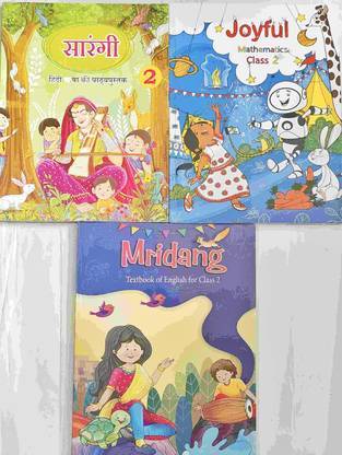 NCERT Book Set For Class 2 (Joyful Mathematics,Mridang & Sarangi)