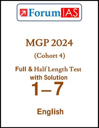 Forum IAS MGP Full And Half Length 1 To 7 Test With Solution In English For Mains 2024