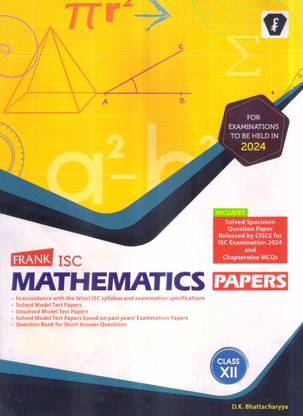 Frank Isc Mathematics Test Papers - Class 12