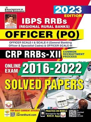 IBPS RRBs Officer PO CRP RRBs 12 Online Exam 2016 to 2022 Solved Papers (English Medium) (4287)