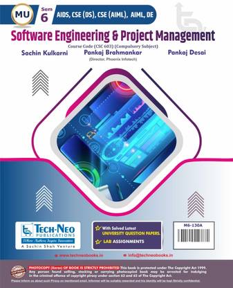 Software Engineering With Project Management For MU Semester 6 AIDS,CSE(DS)CSE(AIML)AIML,DE (Code :CSC603 Academic Year 2022-2023
