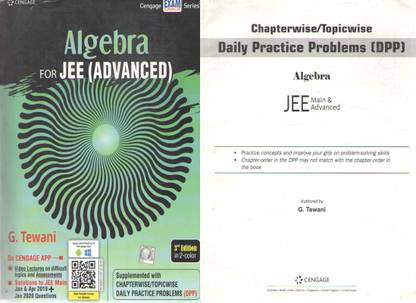Cengage Algebra For Jee (Advanced) 3rd Edition With Chapterwise /topicwise Daily Practice Problems (Dpp) By G. Tewani