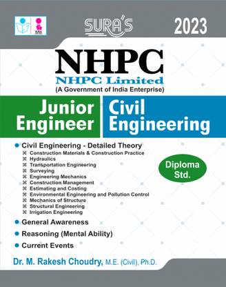 SURA`S NHPC Junior Engineer Civil Engineering Diploma Std Exam Book Guide - Latest Updated Edition 2023