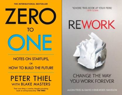 Zero To One Book + Rework Book 
(Bussiness StartUp Book) Pack Of 2 Combo Books