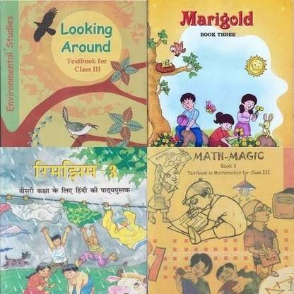 Ncert Class 3 Bookset Complete Marigold, Evs , Rimjhim, Maths