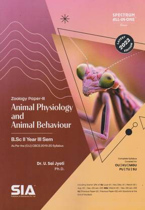 Animal Physiology And Animal Behaviour (Zoology Paper-III) B.Sc II-Year III-Sem As Per The (O.U) CBCS (2019-20) Syllabus Latest 2023 Edition