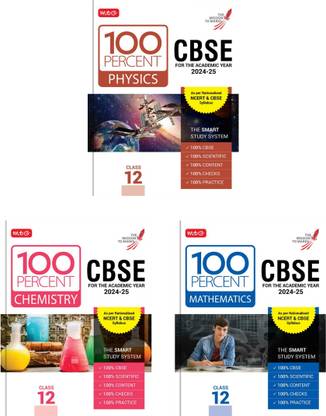 MTG 100 Percent Physics, Chemistry & Mathematics For Class 12 CBSE Board Exam 2024-25 (Set Of 3 Books) | Self-Evaluation Test, Theory, & Practical Available All In One Book | As Per Rationalised NCERT & CBSE Syllabus