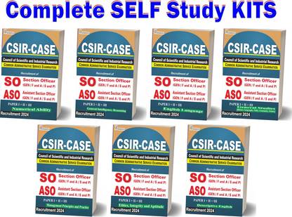 CSIR CASE SO / ASO (VII Booklets) Section Officer / Assistant Section Officer Paper I, II, III – Requirement 2024