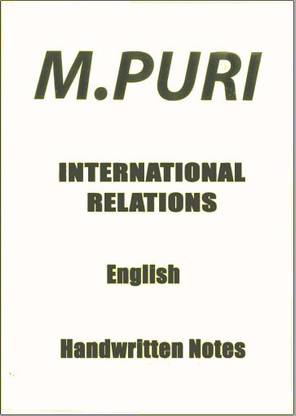 M Puri GS Paper 2 International Relation Handwritten Notes In English For IAS Mains
