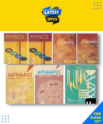 Class 12th NCERT Books Set-English PCMB -[Combo Of 7 Books]-2023 Edition Hardcover, Ncert|New Latest Edition For 2025-2026