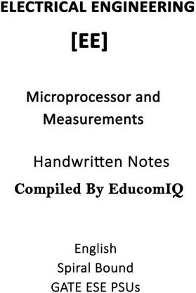 Microprocessor And Measurements Electrical Engineering Handwritten Notes For GATE ESE PSUs