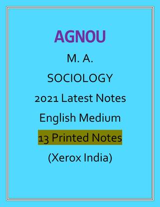 IGNOU MA Sociology Notes In English
