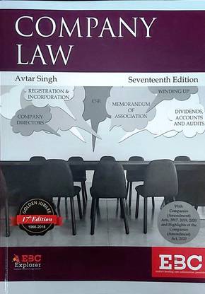 EBC's Company Law By Avtar Singh | 17th Edition Reprint 2023