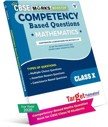 CBSE Class 10 Maths Competency Based Questions| Practice Questions Chapterwise & Subtopicwise For Sections A & E|Includes MCQs, Assertion Reason, & Case Based Questions