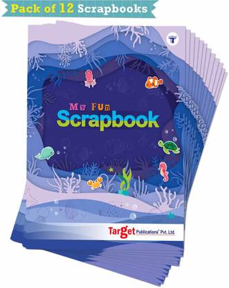 Scrapbook For Kids | Soft Bound | A4 Size Approx | 32 Multicolour Pages | Unruled Colorful Paper Sheets For Projects, School, DIY Art And Craft | Scrapbook Ideas | 28 X 21.5 Cm | 120 GSM | Pack Of 12