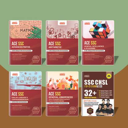 Combo Of Books SSC CHSL Tier -I Topic-Wise SSC Mathematics,English,Reasoning Ability,Arithmetic & General Awareness & SSC CHSL 32+ Previous Year Solved Papers