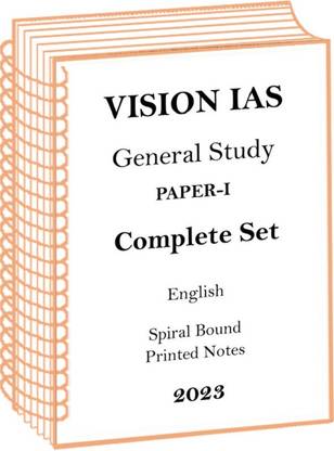 Vision IAS Paper 1 Complete Set For Mains 2023 In English
