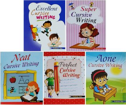 English Cursive Writing Books (Set Of 5 Books) (Handwriting Practice Books) - Small Letters, Capital Letters, Joining Letters, Sentences, Words For Age 3-8 : Letters, Joint Letters, Sentences, Words