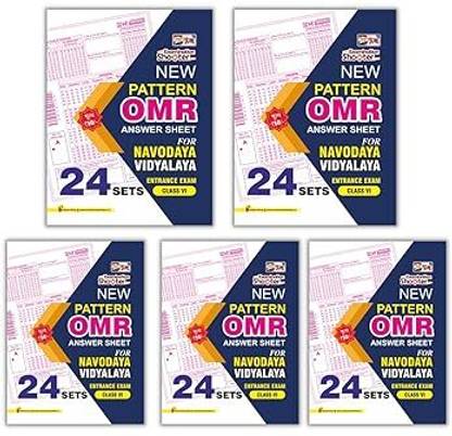 Puja OMR Answer Practice Sheets For Jawahar Navodaya Vidyalaya (JNV) For Class 6 (Set Of 5) (Includes 24 Sets)