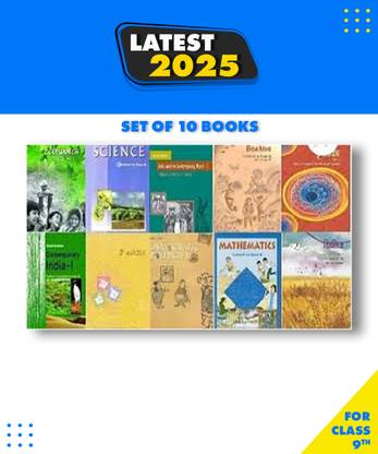 NCERT बुक्स सेट क्लास 9th (इंग्लिश मीडियम) मैथमैटिक्स+साइंस+सोशल साइंस+इंग्लिश+हिंदी सेट ऑफ 10 बुक्स