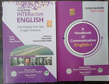 INTERactive English - Intermediate First Year English Textbook & A Hand Book Of Communicative English-I (2Books Combo 2023 New Edition)