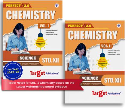 Std 12 Chemistry Vol 1 & 2 | HSC Maharashtra Board | 2026 Syllabus | Perfect Notes | Smart Codes, PYQs, MCQs, Topic Tests | 2 Books