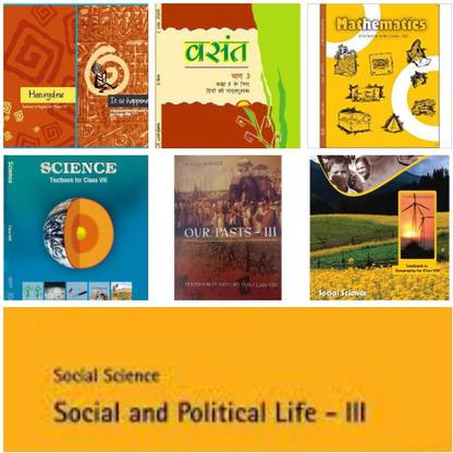 NCERT Books Set For Class 8 (English Medium) (7 Books Set) Latest 2025
