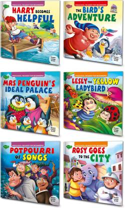 Story Books For Beginners Pack Of 6 Books| Early Reader Series In Large Font (V1)