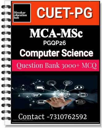 CUET MCA/MSc Computer Science Question Bank Book With 4000 + Question Answer Unit Wise As Per Updated Syllabus