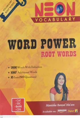 Word Power Root Words Neon Vocabulary