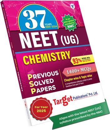 37 Years NEET Chemistry (PSP) | Topicwise 1400+ MCQs With Solutions 2025 | 1988 To 2024 | As Per Latest Syllabus Prescribed By NMC